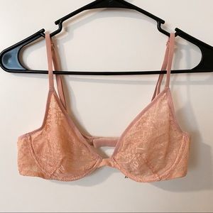 Victoria’s Secret Unlined Lace Bra, Blush Pink